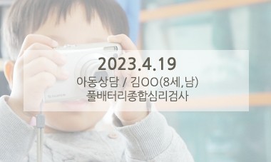 [2023.4.19] 아동상담 / 풀배터리종합심리검사